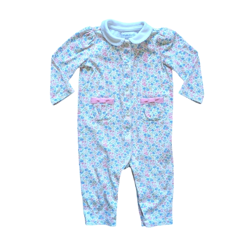 Ralph Lauren Floral Coveralls - Size 9M